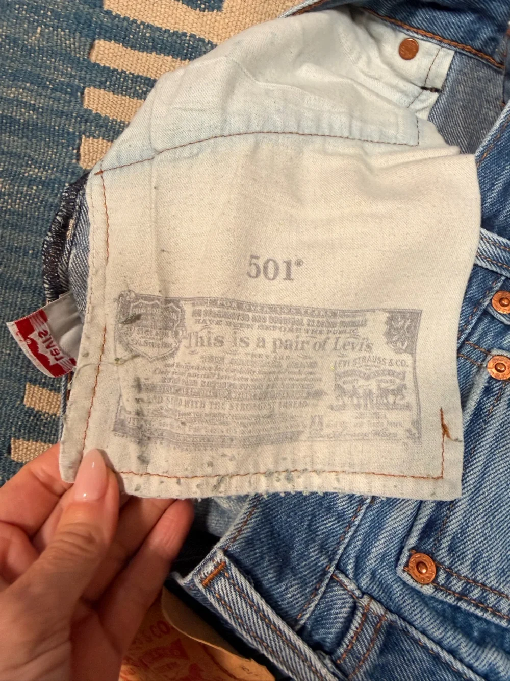 Vintage 501 Levi's distressed jeans sz 35/34